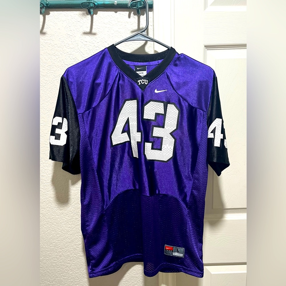 NIKE TCU Horned Frogs Youth Purple Sideline Football Jersey